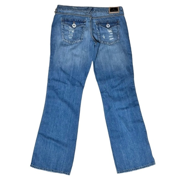 Baby Phat Y2K Distressed Jeans With Wallet Chain. Size Junior 7 - Picture 2 of 10